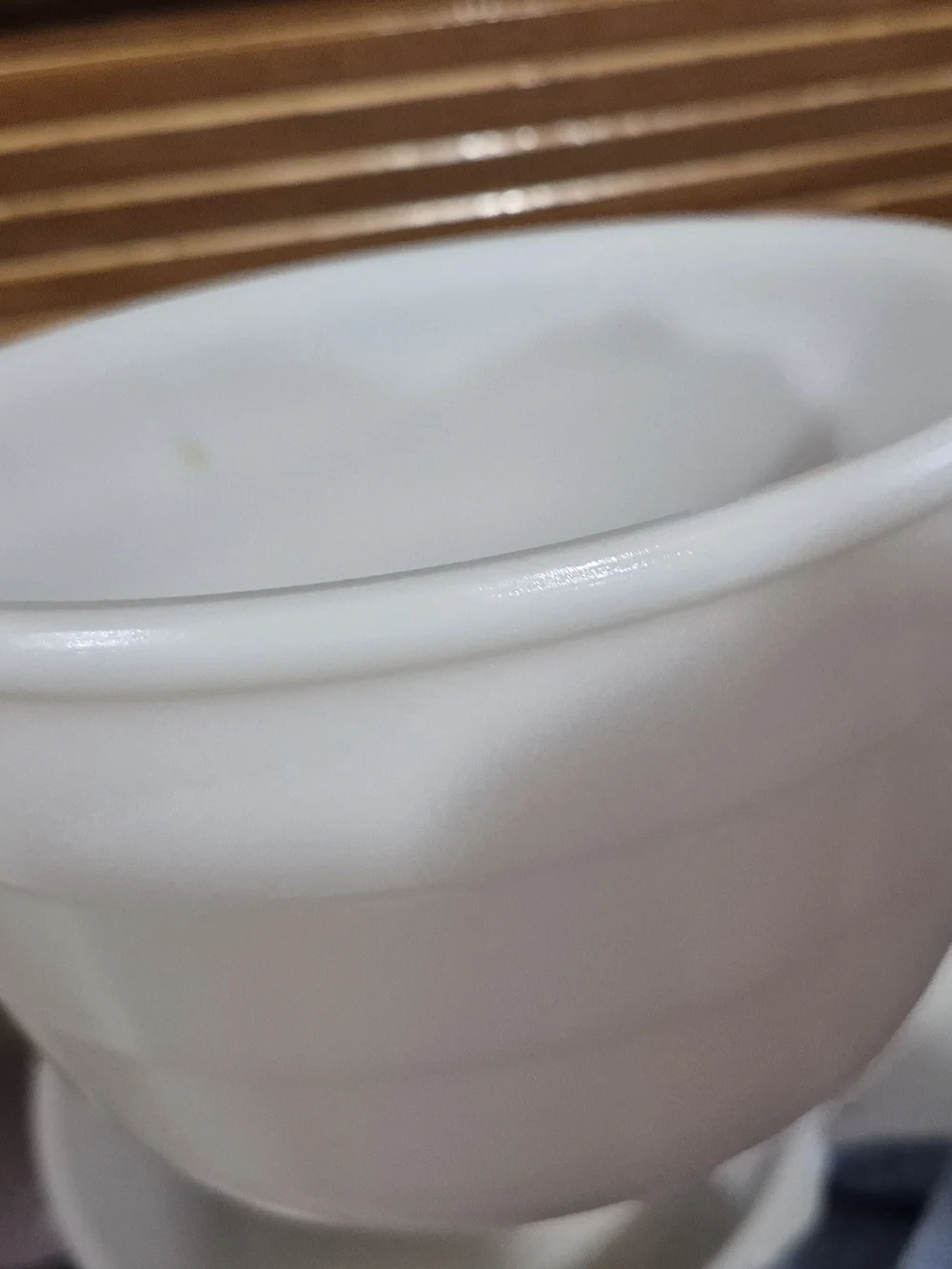 Vintage General Electric Milk Glass Ribbed Mixing Bowls